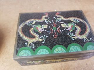 2 chinese cloisonne cigarette cases box both have faults 2