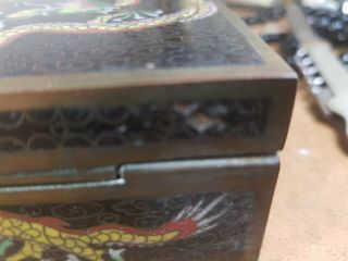 2 chinese cloisonne cigarette cases box both have faults 4