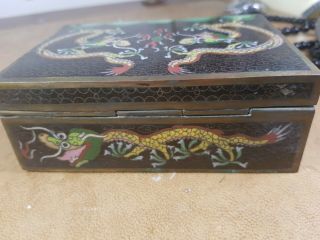 2 chinese cloisonne cigarette cases box both have faults 5