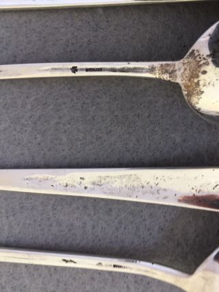 8 Mid Century Modern Sterling Silver Spoons Frank Patania Sr 8 1/2” Monogram S 11