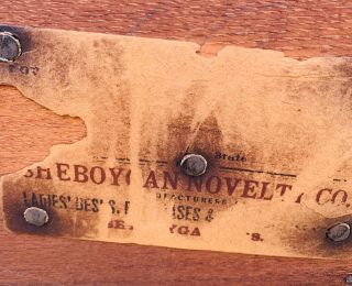 Antique Oak Secretary Desk c.  1910 Sheboygan Novelty Company 4