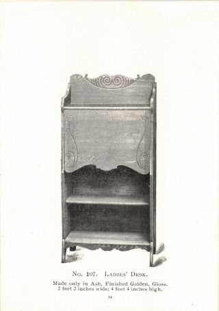Antique Oak Secretary Desk c.  1910 Sheboygan Novelty Company 7