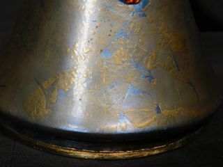 Antique Limoges Enamel Copper Brass Art Nouveau French Vase Red POPPY ala Faure 7