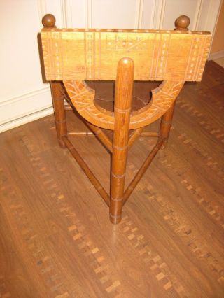 Neo - Gothic 3 - Legged Oak Chair Vintage Antique Monks Stool German from Worpswede 6