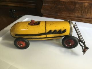 Rare Vintage Kokomo 12 " Electricar Teather Car Thimble Drome Slot Indy Race Car