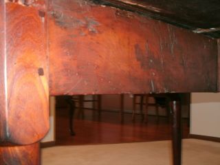 LAST CHANCE Before Local Auction; AI 1700 ' s (?) Mahogany Queen Anne Dining Table 6