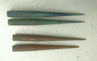 4 Vintage Copper Lightning Rod Tips