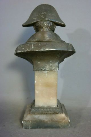 Antique ART DECO Bronzed NAPOLEON BONAPARTE STATUE Old GENERAL BUST SCULPTURE 5