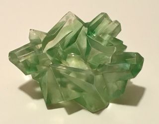 Rare Consolidated Glass Co.  Ruba Rombic Jade Green Ashtray Art Deco Phoenix