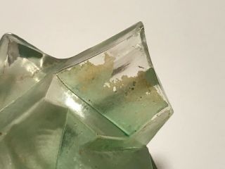 RARE CONSOLIDATED GLASS CO.  RUBA ROMBIC JADE GREEN ASHTRAY ART DECO PHOENIX 6