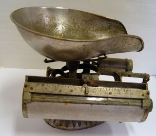 COMPLETE NICKLE PLATED CAST IRON 1894 COMPUTING SCALE CO.  GREAT 2