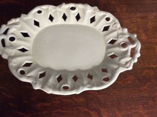 White ironstone matching platter and bowl 5