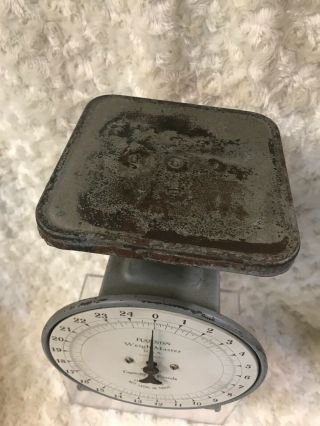 Vintage Antique HANSON Utility Scale 25 lb RUSTIC FARMHOUSE KITCHEN 7