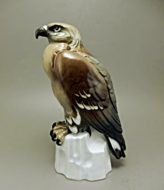 Rare Art Deco Karl Ens Volkstedt Porcelain Golden Eagle Figurine 1920 