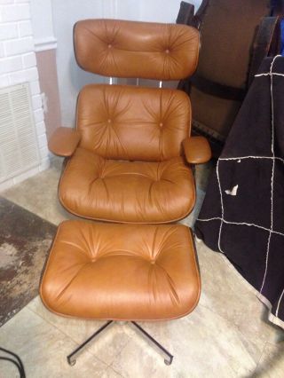 Great Selig Vtg.  Mid Century Lounge Chair And Ottoman,  All 