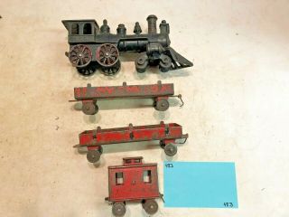 Vintage Toys Wilkins Hubley Ives Kenton Parts,  Train Engine & Cars,  Cast Iron