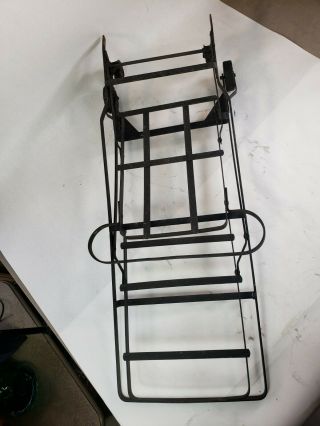 ANTIQUE VINTAGE GROCERY CART Shopping METAL rolling TROLLEY W/ Baskets Folding 7