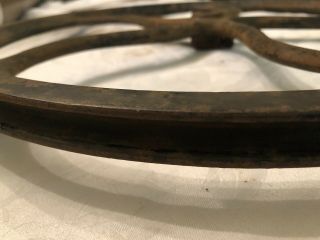 2 Antique Cast Iron 16 Inch Farm Belt Pulleys / Wheels 5