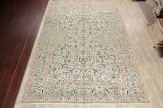 Traditional Area Rug Wool Hand - Knotted Oriental All - Over Floral 10 x 14 Carpet 2