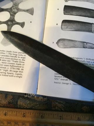 Revolutionary War 18th Century Iron Guard 1700’s Belt Knife Dagger Stag Ha 4