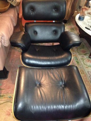 Vintage Mid Century Eames Herman Miller Style Chair Lounge And Ottoman Great