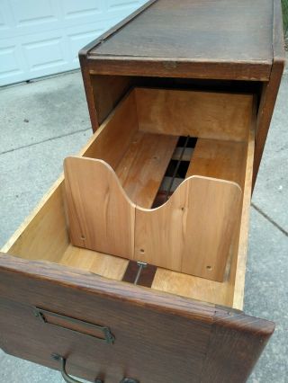 Four Drawer Weis Oak Filing Cabinet,  Oak Circa 1920 - 30 5