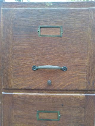 Four Drawer Weis Oak Filing Cabinet,  Oak Circa 1920 - 30 8