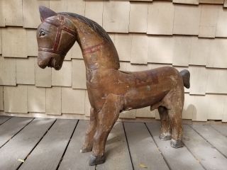 Decorative Wooden Horse (from Vintage Carnival Ride)