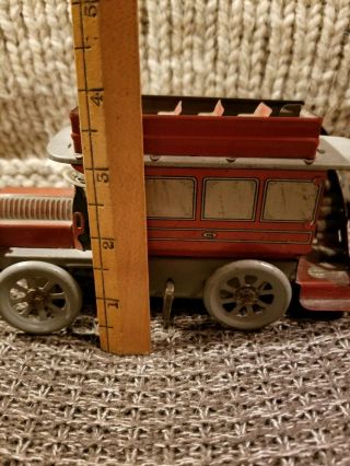 OROBR 1 wind up Double Decker Red Bus Tin Toy Germany,  1910 - 1920, 4