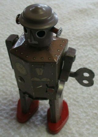 ATOMIC ROBOT MAN OCCUPIED JAPAN RARE VINTAGE 1940 ' S TIN LITHO WIND UP 2