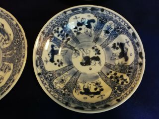 4 Chinese Antique Export Saucer Plates Qianlong Period 5