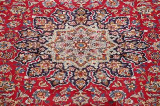 Vintage Traditional Floral RED Persian Area Rug Oriental Hand - Knotted Wool 10x14 4