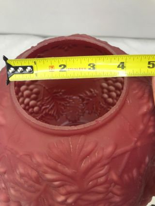 Victorian Cranberry Satin Glass Globe Shade Banquet Hanging Grape Consolidated 10