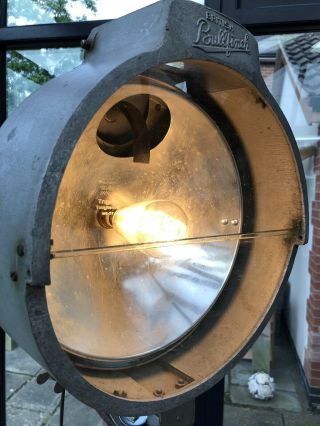 Rare 1950s Bullfinch Tripod Spotlight Lamp Light Theatre Industrial 10