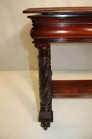 Antique Federal Solid Mahogany Parlor Table DESK,  19th Century 10