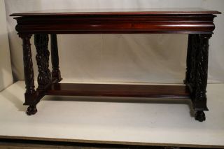 Antique Federal Solid Mahogany Parlor Table DESK,  19th Century 3