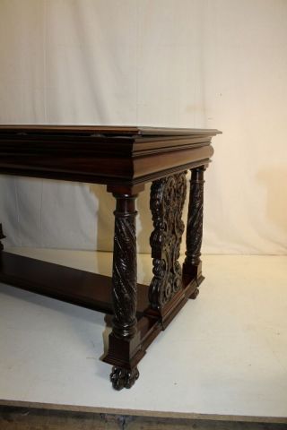 Antique Federal Solid Mahogany Parlor Table DESK,  19th Century 5