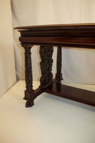 Antique Federal Solid Mahogany Parlor Table DESK,  19th Century 6