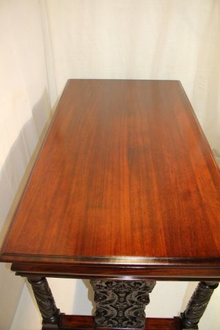 Antique Federal Solid Mahogany Parlor Table DESK,  19th Century 7