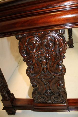 Antique Federal Solid Mahogany Parlor Table DESK,  19th Century 9