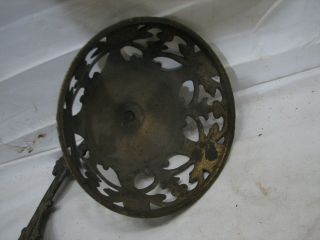 Antique Oil Lamp Wall Bracket Mercury Glass Reflector Fluid Queen Anne Light 10