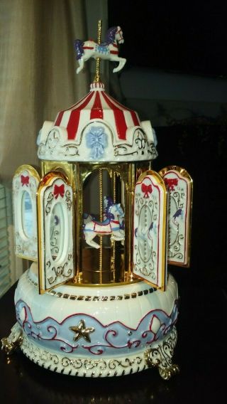 Horse Carousel Antique - Porcelin - Gold Label Collector 