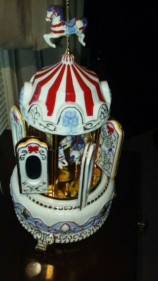 Horse Carousel Antique - Porcelin - Gold Label Collector ' s Edition 4