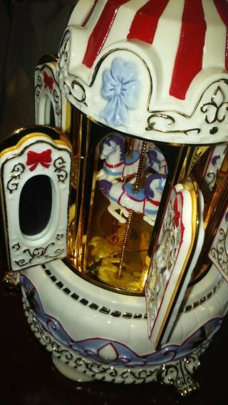 Horse Carousel Antique - Porcelin - Gold Label Collector ' s Edition 5
