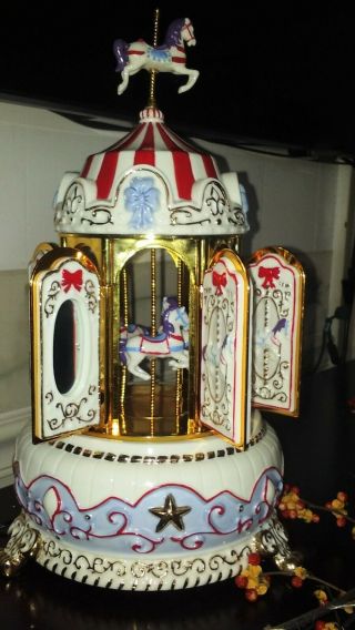 Horse Carousel Antique - Porcelin - Gold Label Collector ' s Edition 6