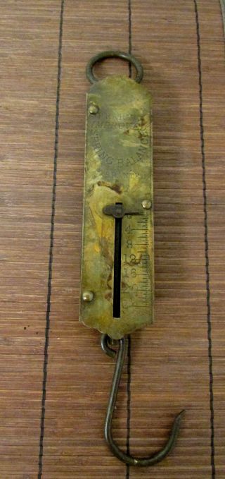 Antique Hanging Scales 0 - 24lb Pocket Spring Scale Frary Rb33