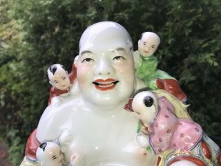 Large Antique Chinese Porcelain Buddha MARKED 10 