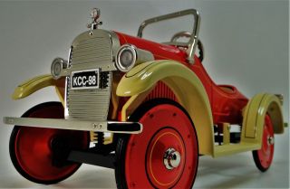 Red Ford Pedal Car 1920 Rare T Vintage Metal Collector 10