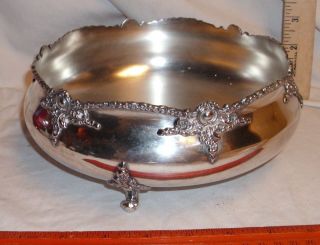 Victorian Silver Plated Footed Rose Or Flower Bowl