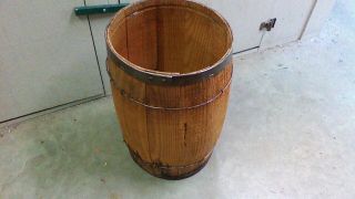 Vintage Antique Wooden Nail Keg Barrel Primitive Coffee Table Base Country Store